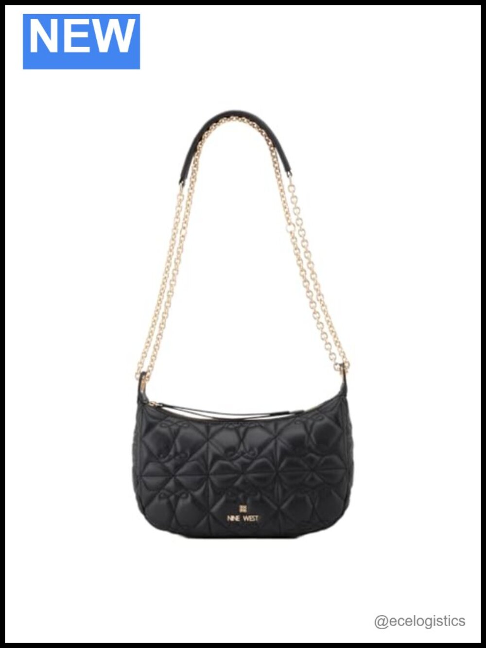 Nine West Kiersten Convertible Chain Crossbody Bag Purse Satchel PU